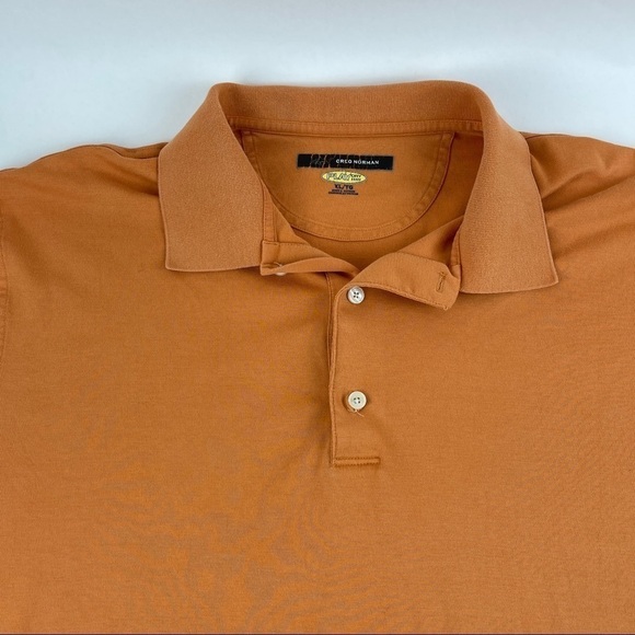 Greg Norman Play Dry Polo Mens XL Orange Short Sleeve - Picture 3 of 8